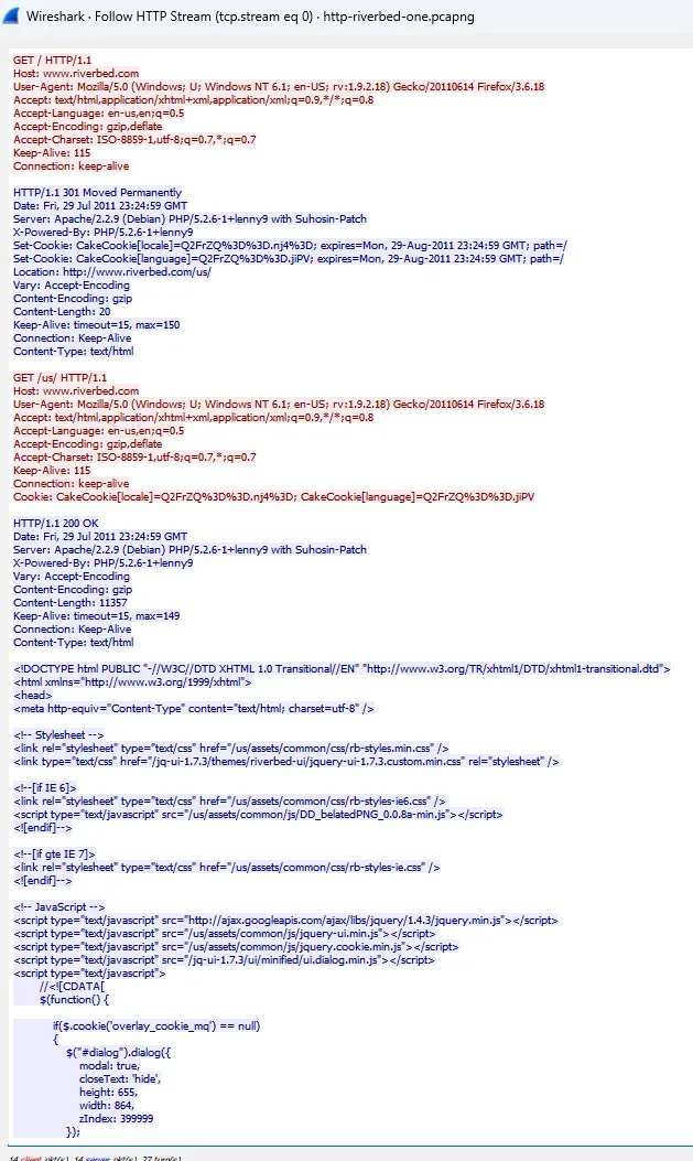 Uzun HTTP Akışının Ayrıntılı Analizi