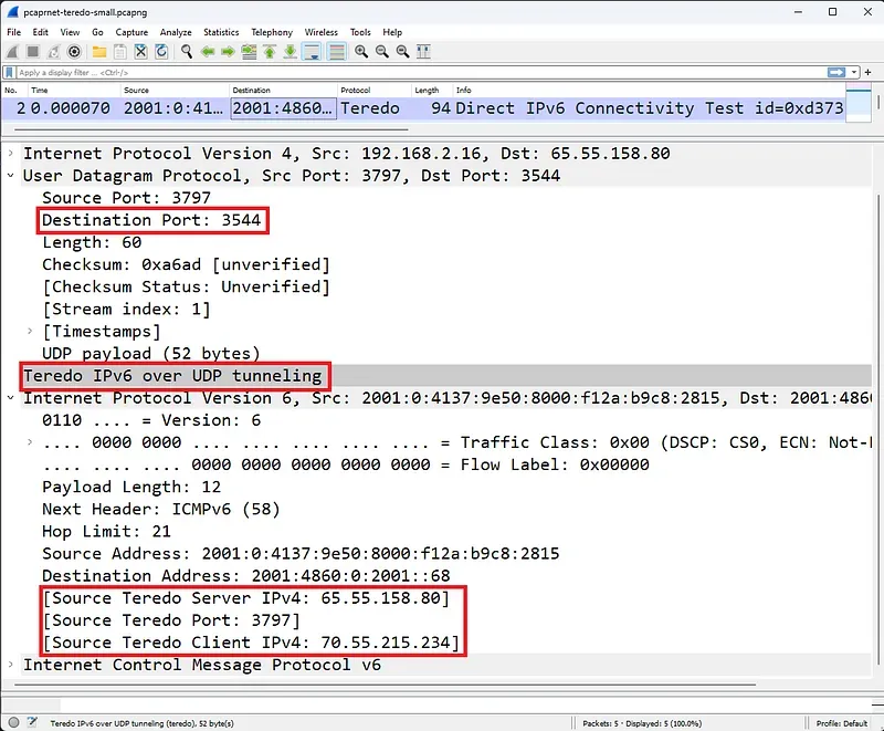 Teredo UDP Tünellemesi ile NAT Arkasından IPv6 İletişimi